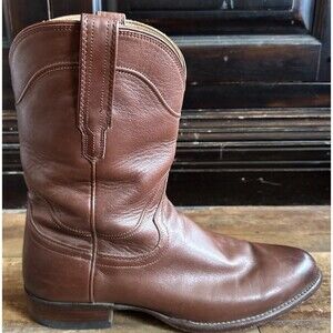 TECOVAS The Earl Roper Boots Brown Goat Leather 10.5 D Excellent Condition